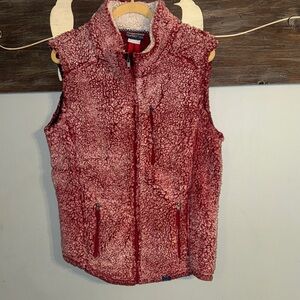 Properly Tied Women's Red Sherpa Vest - Size L